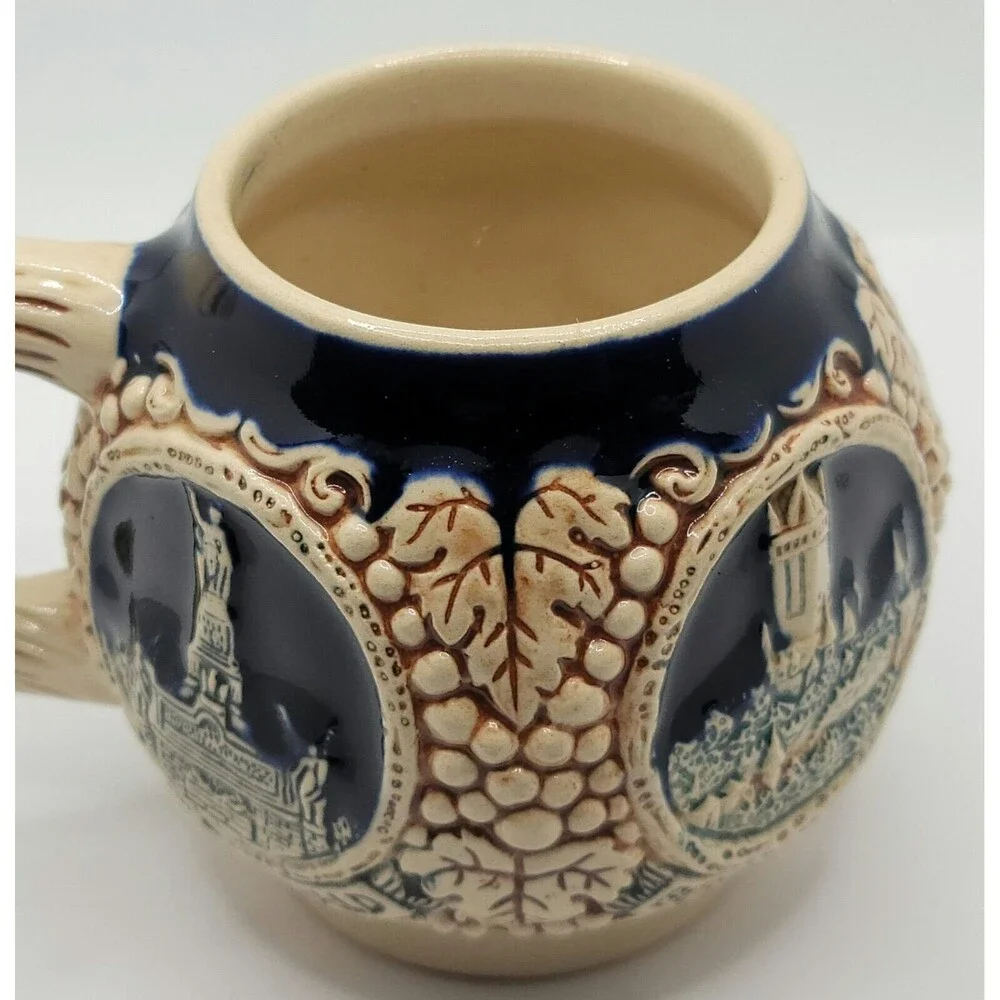 Vintage Gerz West German Castle Stein Small Mug Cup